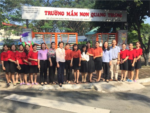Đón đoàn đánh giá ngoài khảo sát chính thức kiểm định chất lượng giáo dục trường MN Quang Trung